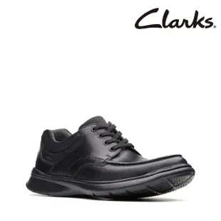 【Clarks】男鞋 Cotrell Edge 全皮面寬楦綁帶輕量休閒鞋(CLM37385C)