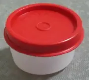 Tupperware Smidget Container for Mayo, Salad Dressing Beads Clear + Red Seal New