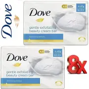 Dove Gentle Exfoliating Soap Beauty Cream Bar For Renewed Skin 8 x 90g