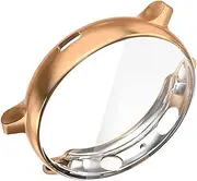Angoily Electroplate Protective Cover for Watch Active Rose Stylish Scratch TPU Case Elegant Smart Watch Cover with Precise Cutouts Easy Access to Controls