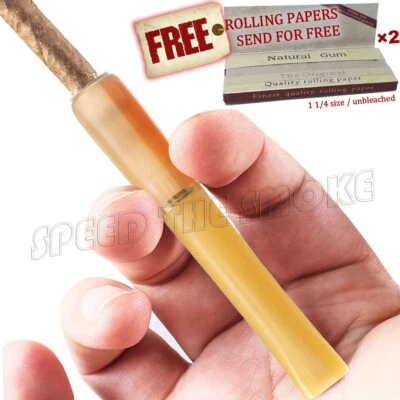 Ox Horn Straight Smooth Reusable Cigarette Filter Rolling Papers Filter Tips