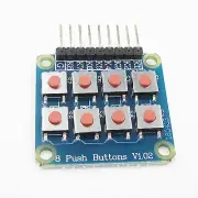 Keyboard Board Matrix 8 Keypad Module 8 Button Tactile Switch for Arduino