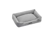 Paws & Claw 70x50cm Self Warming Walled Insulated Plush Bed Dog Pet Medium Grey