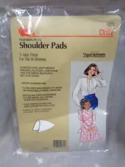 1988 DRITZ Fashion Plus Shoulder Pads 1/4" for Set-In Sleeves 53029 White