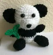 Amigurumi small stuffed crocheted toy doll PANDA BEAR adorable, unique