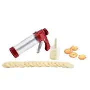 Cookie Press Kit DIY Cookie Maker Biscuit Maker with 16 Discs and 6 Nozzles f...