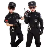 兒童萬聖節警察服裝兒童派對嘉年華警察制服男孩警察服裝角色扮演兒童軍警制服服裝套裝角色扮演表演制服