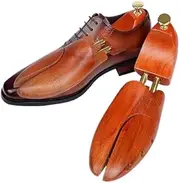 [BAOJUHUIKANG] Compact And Portable Mini Shoe Support, Men's And Women's Shoe Shaper, Red Cedar Double Tube Wooden Shoe Tree Suitable for All Types of Shoes