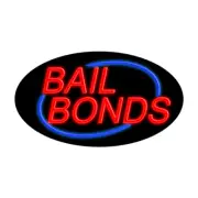 Bail Bonds Glass Neon Sign 30"L x 17"L #14146