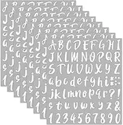 Outus 576 Pieces 8 Sheets Letters Stickers Self Adhesive Vinyl Letter Alphabet Number Stickers Mailbox Numbers Sticker, Decals for Classroom Decor, Sign, Door(White,1.5 Inch)