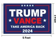 Trump Vance 2024 Flag Double Sided 3x5 Outdoor- Take American Back 3x5