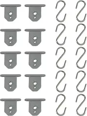 Fizepgo Awning Hooks for RV Canopy,RV Hooks Outside | 10X Portable Quick-Release Rubber Clamp for Tarp Banner Camping Tent Roller Rod
