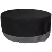 48 in 2-Tone Polyester Round Outdoor Fire Pit Cover - Gray/Black by Sunnydaze