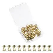 Picture Hanging Hooks, 20pcs 20 Lbs - Zinc Alloy Hangers Nails (Gold)