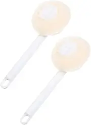 PAMINGONO Ergonomic Long Handle Bath Brush Loofah Sponge Exfoliating Body Scrubber for Shower Gentle Cleansing Tool
