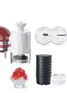 Snow Cone Shaved Ice Machine with Coarse and Fine Blades,8 Ice Cube Molds,Kitche