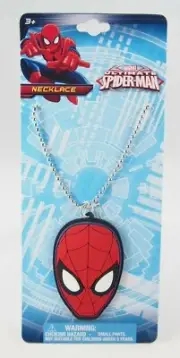 Marvel Superhero Ultimate Spiderman Necklace Beaded Chain Kids Pendant