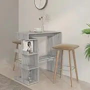 Bar Table with Storage Rack Grey Sonoma 100x50x101.5 cm,Kitchen & Dining Room Tables 31.5KG-812961