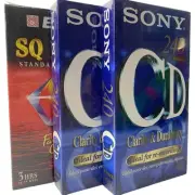 Sony Blank VHS Tapes 2 X CD 240 1 X Emtec SQ E-180 Blank Media Unused Sealed
