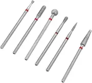 DONFAMDS 6-piece Nail Polishing Head Set Coarse Nail Drill Bits Face Grooming Tool Electric Grinding Heads for Manicure Portable