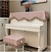 Grand Piano Cover, Upright Piano Half Cover, Simple Piano Cover, Nordic Thickened Fabric Piano Cover Half Cover, Piano Cover Dust Cover Towel with Stool Cover (Color : C, Size : with Single SEAT COV