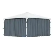 CANOPIA - Curtain Set for Palermo 4.3 Gazebo Dark Grey. Curtains Only.
