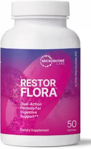 Microbiome Labs RestorFlora Probiotic Supplement 50 Capsules