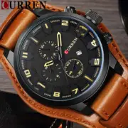 CURREN Date Men Watch Top Luxury Brand Sport Military Business Casual Male Leath