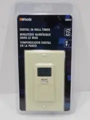 NEW Woods 59028 Digital In Wall Timer 7 Day 110V 15A Almond