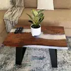 White Epoxy Resin Table/ Dining Table /Center Table/ Counter Desk Coffee Table