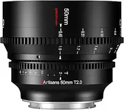[7artisans] 50mm T2.0 Large Aperture Full Frame Cine Lens L-Mount, Manual Focus Low Distortion Cinema Lens Mirrorless Cameras Compatible for Sigma FP, Panasonic S1 S1H S5, Leica SL SL2, Black