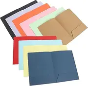 DOITOOL 10Pcs Pocket Portfolio Folders Letter File Organizers with Dual Pockets for School Office Home Use Document Storage Contract Organizer