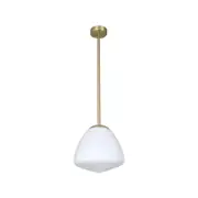 CLA Lighting CIOTOLA Interior Tipped Dome Frosted Glass Pendant Light- Small/Antique Brass