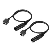 5 Pin XLR Male to RJ45 Female Adapter Cable, 2pcs 1.6ft XLR Microphone Cable