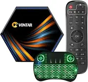 Android TV Box 11.0 8GB RAM 128GB ROM, RK3356 64Bit Cortex-A53 CPU, 4K/8K UHD USB 3.0 BT 4.1 2.4G/5G WiFi 1000M Smart TV Box with Mini Wireless Keyboard,4gb+32gb