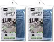 [2PCE] Home Master Damask Luxurious Clear Tablecloth Protector Rectangle Elegant Design 130cm x 225cm
