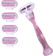 1 Handle + 4 Blades Women Razor Blades Face/Leg/Armpit/Bikini Beauty Hair Removal Shaving