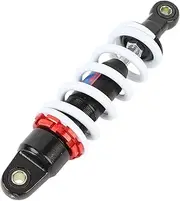 Motorcycle Air Shock Absorber, 10in Heavy Duty Shock Absorber Suspension, Adjustable Damping, Replacement Universal for ATV, Go Kart, Quad, Scooter, Dirt Bikes