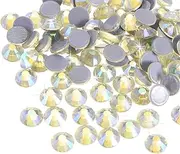 uxcell 1440 Pcs Hotfix Rhinestones Flatback Crystal Glass Gems for Crafts Clothes DIY Decoration(SS16 4mm, Bright Light Yellow)