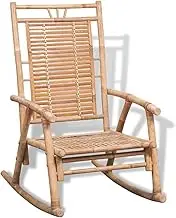 Bamboo Rocking Chair - 66 x 86 x 105 cm, Strong & Durable, UV & Weather Resistant, Perfect for Nursery, Patio, Outdoor Glider, Recliner Seating