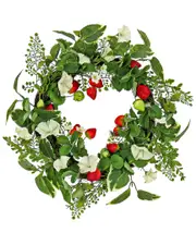 National Tree Company 22In Petunia And Strawberry Wreath