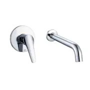 ALDER SOHO Wall Basin/Bath Mixer Set 170mm CHROME