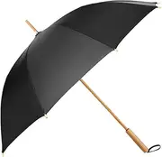 Portable Retro Golf Umbrella Handmade Bamboo Stick Umbrella Windproof Rainproof Chinese Style Canopy Vented Manual Umbrella for Travel Business