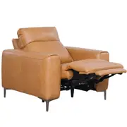 Modena Electric Recliner Leather Armchair - Tan