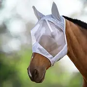 Harrison Howard CareMaster Fly Mask Half Face Moonlight Silver (XL)