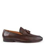 Batsanis Nathan Brown Milled Loafers
