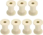 uxcell 7Pcs Wooden Bobbins, 0.79" x 1.18"(WxH) Unfinished Wooden Spools Wire Weaving Bobbins Empty Thread Spools for Crafts DIY Art Embroidery Sewing Thread Twine, Wood Color