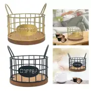 Coffee Pod Holder with Wooden Base, Large Capacity Coffee Pods Storage Organizer