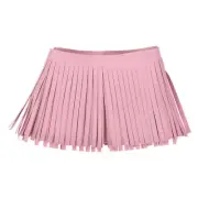 1 Yard 4 Inch Faux PU Leather Fringe Trim Tassel Fringe for Sewing, Pink