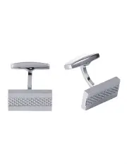 [Cudworth] Stainless Steel Fibreglass Cufflinks in Silver